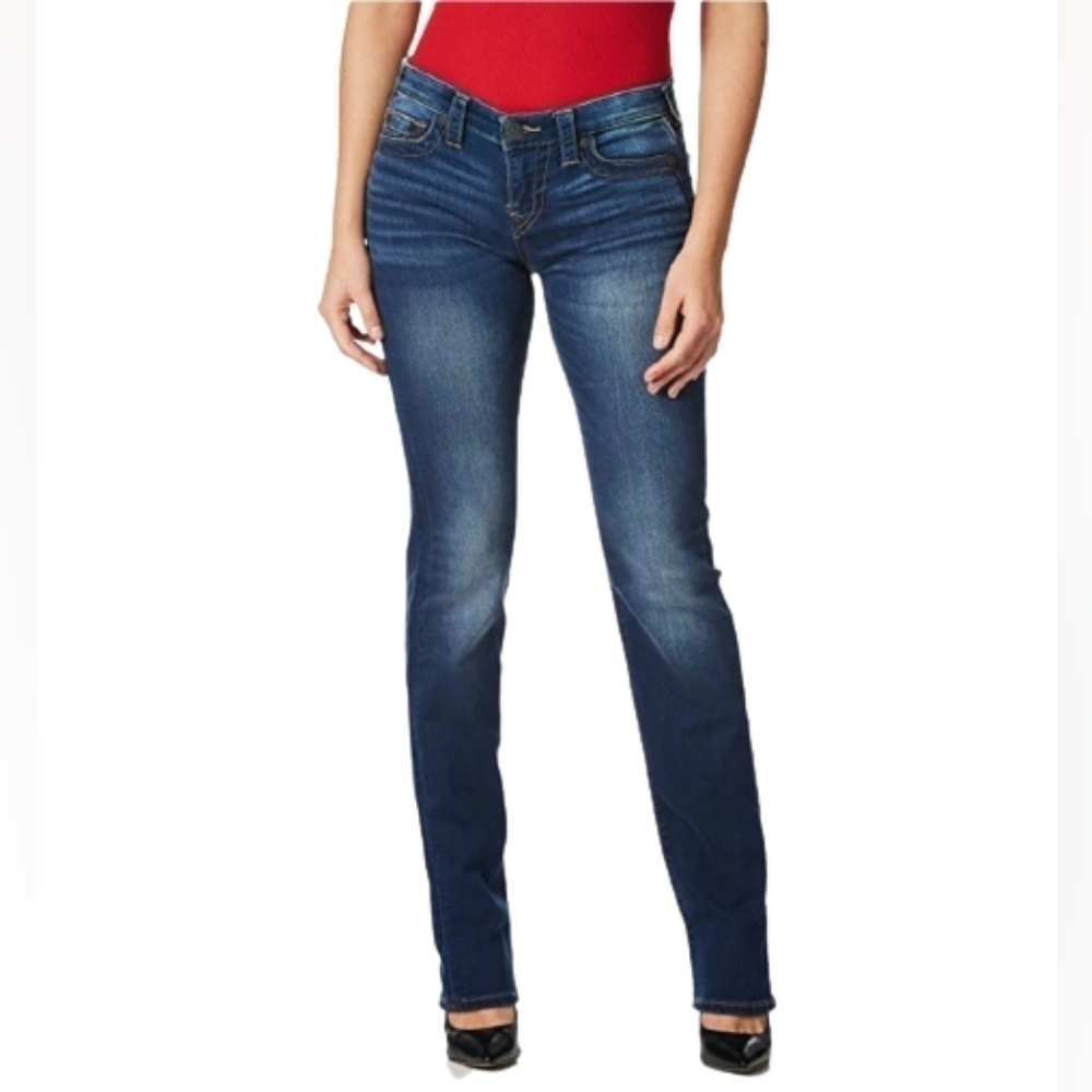 True Religion Avery Straight leg Jeans in Blue Women's Size 24